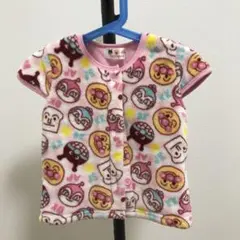 90cm アンパンマン パジャマ用フリースベスト ピンク