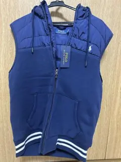 未使用　Polo Ralph Lauren フード付きベスト ネイビー Mのサムネイル