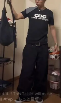 ギャップ　GAP スーパーバギーデニム　黒　36/32