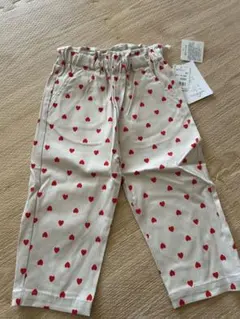 新品未使用！ハート柄ストレッチパンツ110