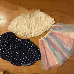 any FAM スカート2枚&白レーススカート