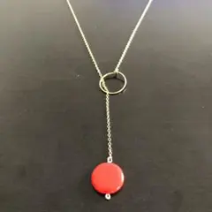 最終お値下げ‼︎【By boe】バイボー 赤いペンダントトップ レアネックレス