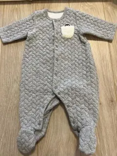 グレー キルティングロンパース 60センチ