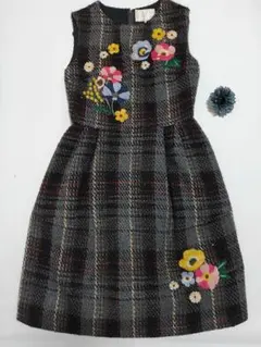 ☆即日発送☆chesty☆チェスティ☆刺繍 花 グレンチェック柄 ワンピース☆