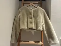 CIRCLE フリースボアジャケット クリーム色