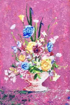 値下げ　原画　花　額付き　静物画　絵画　アクリル画　現代アート　一点物 原画 花 静物画 絵画 アクリル画 現代アート 細密画 手描き 一点物