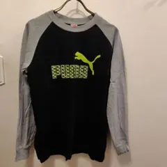 PUMA 長袖カットソー 黒/グレーBoys160cm