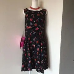 y2k 00s archive UK collectif 総柄ワンピース　原宿