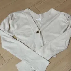 【FRAY I.D】ホワイトボタン付きカーディガン