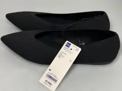 GU ウォッシャブルニットフラットシューズ ブラック Mのサムネイル
