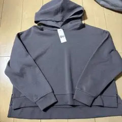 最終値下げ！新品タグ付きGUダブルフェイスプルパーカ　グレー　XLのサムネイル