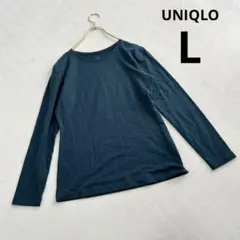 UNIQLO 極暖ヒートテックコットンクルーネックT モスグリーン　L
