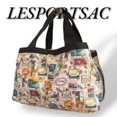 美品　LeSportsac　402　ミニボストンバッグ　総柄