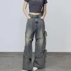 本日限定価格❣️EMODA カットアウトルーズジーンズ