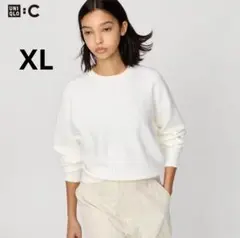 ユニクロC　スムースコットンクルーネックセーター　ホワイト XLサイズ