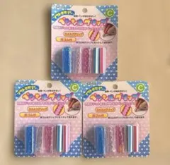 【新品】鉛筆グリップ プニュグリップ 3個セット 消しゴム付きのサムネイル