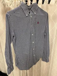 RALPH LAUREN SPORT 長袖シャツM ネイビー/ホワイト チェック