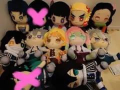 【匿名配送】鬼滅の刃 BIGぬいぐるみ 色々シリーズ 13点セット