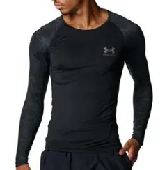 アンダーアーマー 長袖 シャツ M MD 黒 ブラック カモ コンプレッション