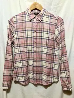 L.L.Bean チェック　コットンネルシャツ　ピンク