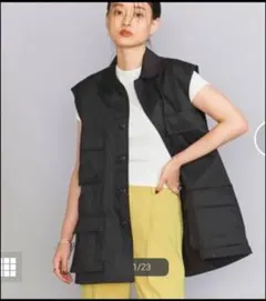 BEAUTY&YOUTHアーミー ベストミリタリージャケットノースリーブ