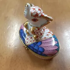 リモージュボックス　中身いっぱいのバスケット　フランス製トリンケット　ミニチュア リモージュボックス中身いっぱいのバスケットフランス製トリンケット