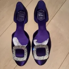Roger Vivier ビジュー フラットシューズ パープルのサムネイル