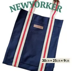 NEWYORKER ニューヨーカー キャンバス トートバッグ ネイビー A4のサムネイル