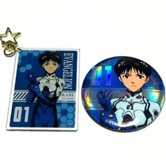 エヴァンゲリオン ホログラム 缶バッジ アクキー 碇シンジ Evangelion