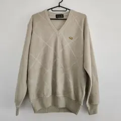 Jack Nicklaus　 ベージュ　 Vネックセーター Lサイズ