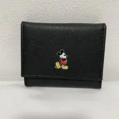 ミッキーマウス 三つ折り財布 ブラック