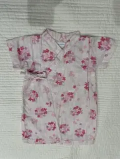 ミキハウス 花柄甚平 60-70サイズ
