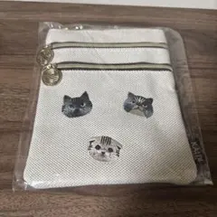 【限定品】KALDI ネコの日バッグ プレミアム 猫刺繍ポーチ 新品未使用
