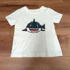 ベビーシャーク刺繍 Tシャツ 100cm