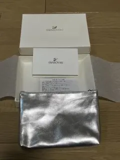 Swarovski シルバーポーチ チャーム付き