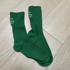 緑色メッセージ入りソックス