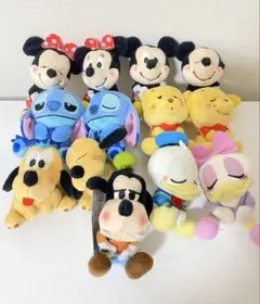 ディズニー ミッキー＆フレンズ　むにゃすやマスコット 13点セット