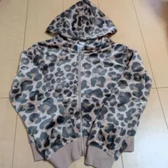 H&M レオパード柄 ジップアップパーカー