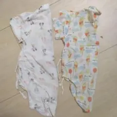 キャラクター柄ロンパース2点セット