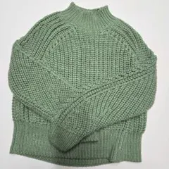 H&M　レディース　セーター　グリーン系　Sサイズ　冬服　トップス