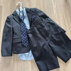 110cm グレー スーツ ネクタイ付き
