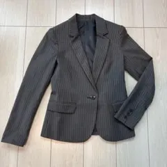 ストライプ シングルボタンジャケット Sサイズ