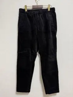 黒 コーデュロイ パンツ ウエストゴム
