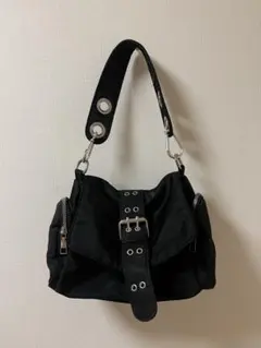 WEGO ショルダーバッグ、ブラック、y2k、韓国系