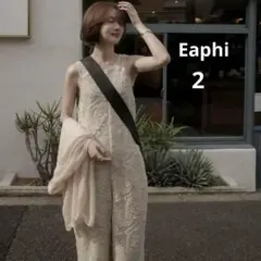 Eaphi】 新品BACK RIBBON LACE ROMPERS - メルカリ