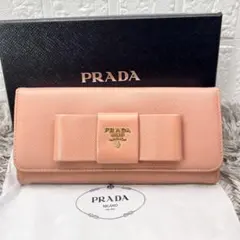 PRADA プラダ サフィアーノ 長財布 フィオッコ リボン 0604-4 - メルカリ