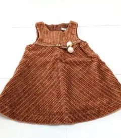 bebe ワンピース 90センチ 茶色 コーデュロイ