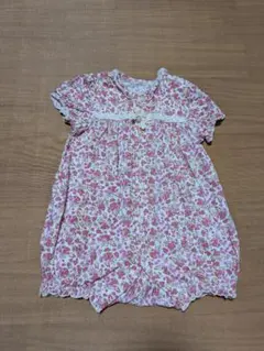 花柄カバーオール（フリル付き）