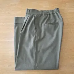 【値下げ】epnok センタープレスワイドパンツ グリーン系　Lのサムネイル