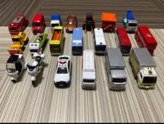 トミカ 20台まとめ売り 働く車多め パトカー消防車 バス トラック 工事車両